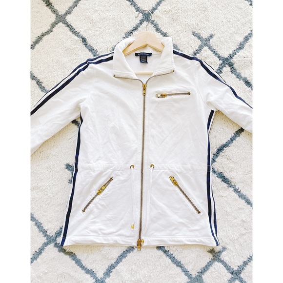 Boston proper zipper white jacket long sleeve - Picture 7 of 11